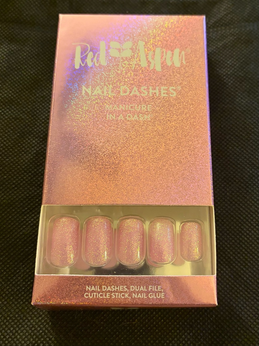 Red Aspen “Princess Parson” Pink Glitter Nail Dashes - Press-On Manicure